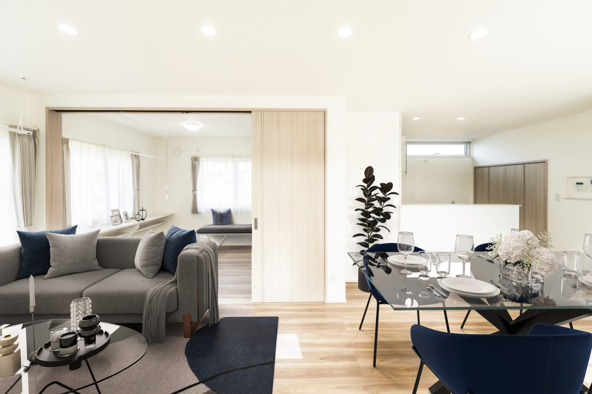 洗練のデザインと快適性が光るLDK