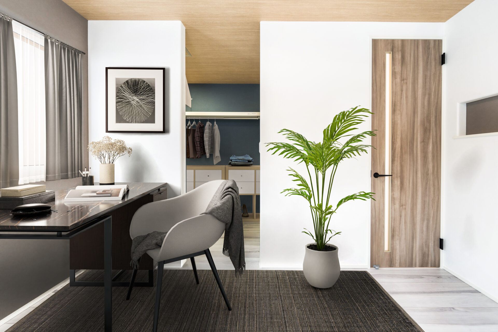 スタイリッシュな家具で整う書斎