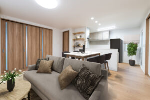 木目が紡ぐぬくもりリビングダイニング