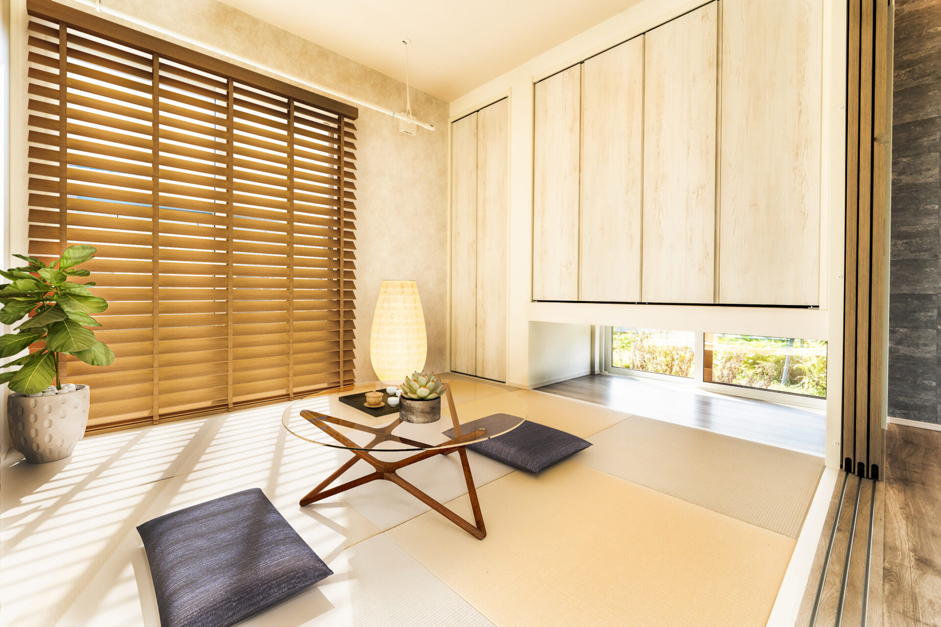 引戸で広がる多用途な和室