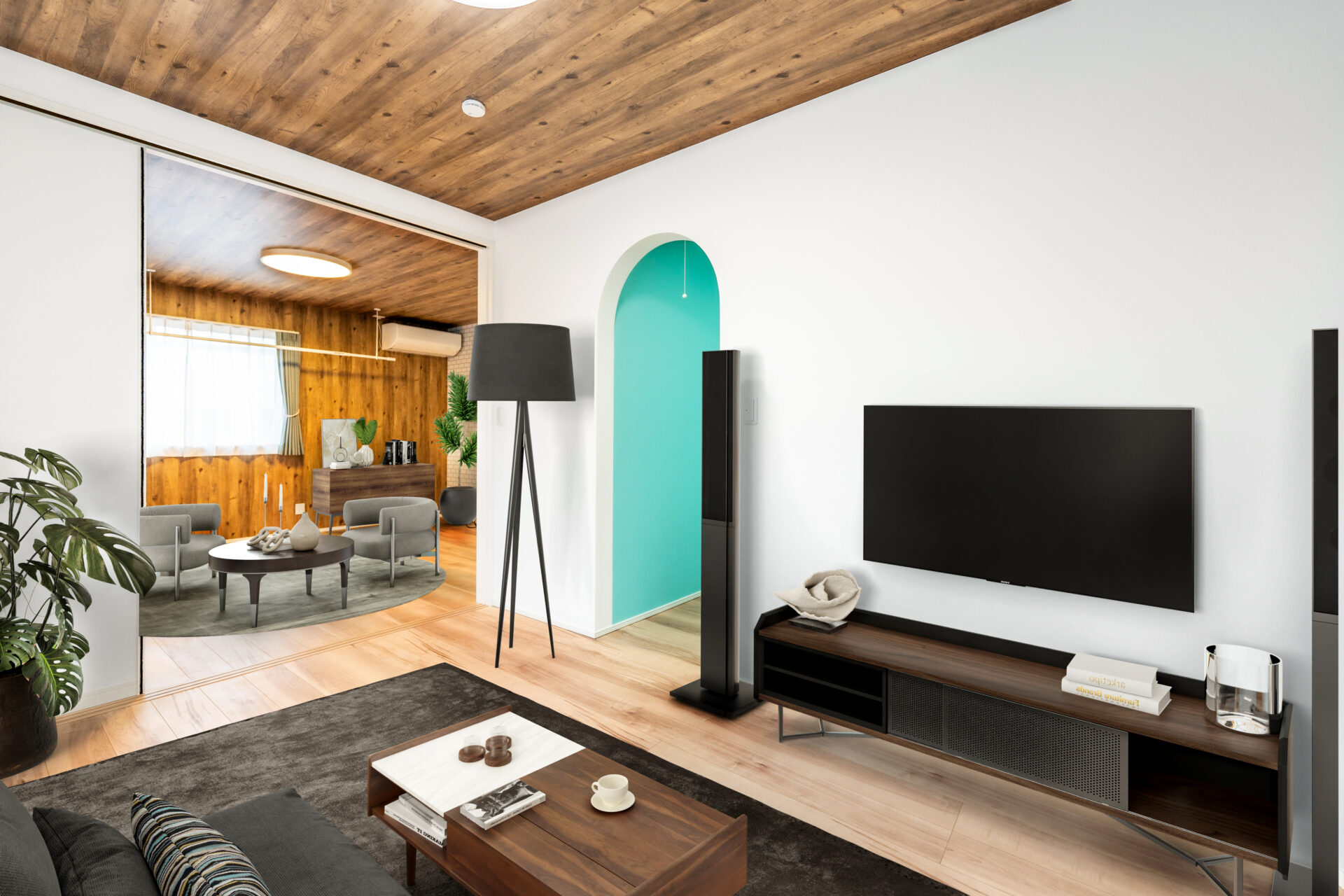 家族の多彩な過ごし方を叶えるリビング