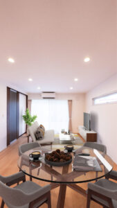 気取らず洗練された自然光あふれる暖かなLDK