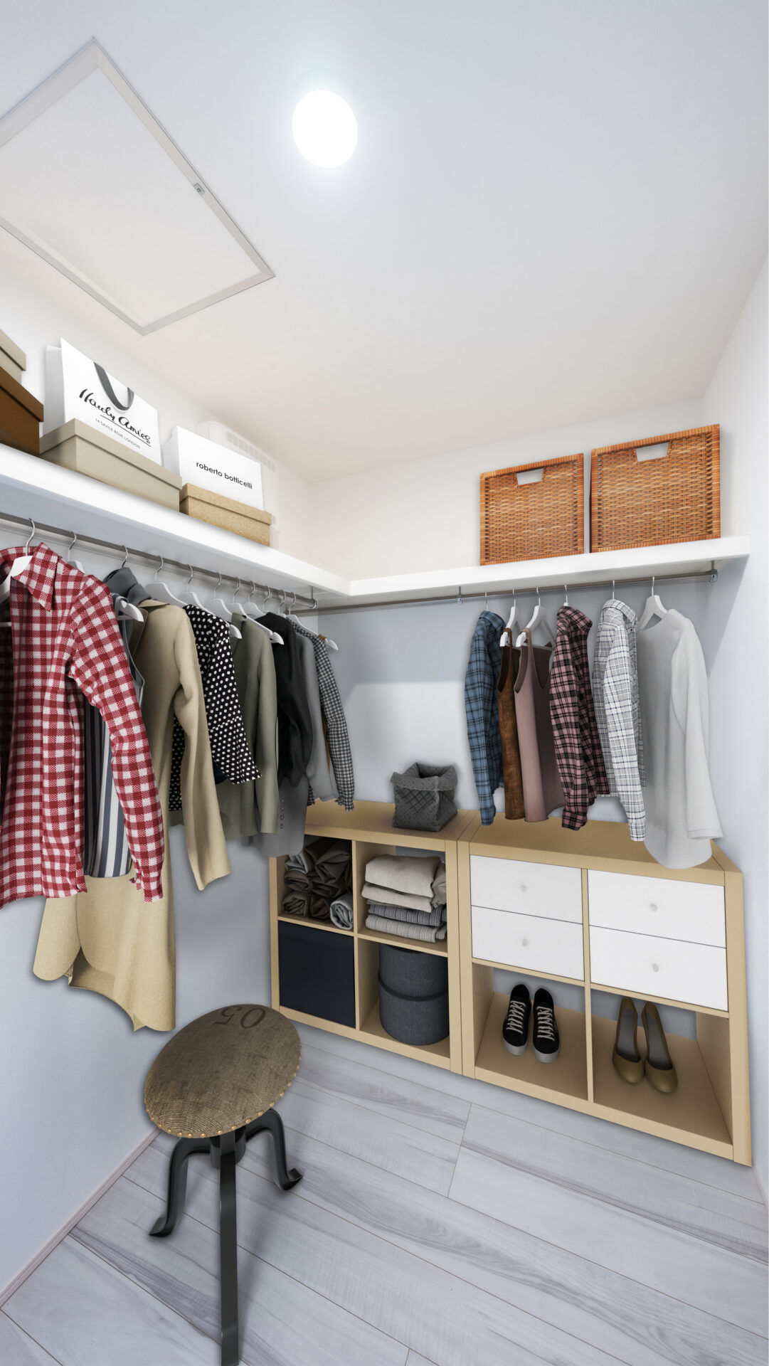 ゆったり広がるウォークインクローゼット