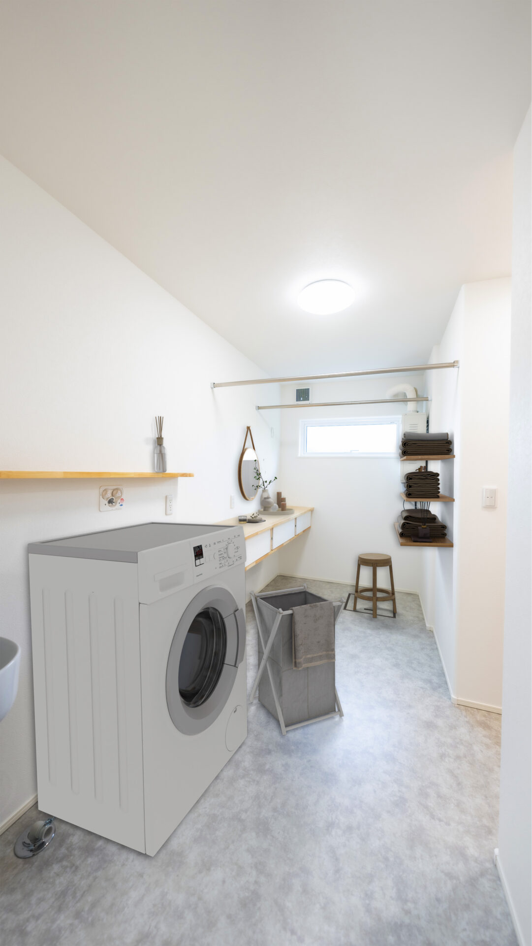 広々としたランドリーエリア