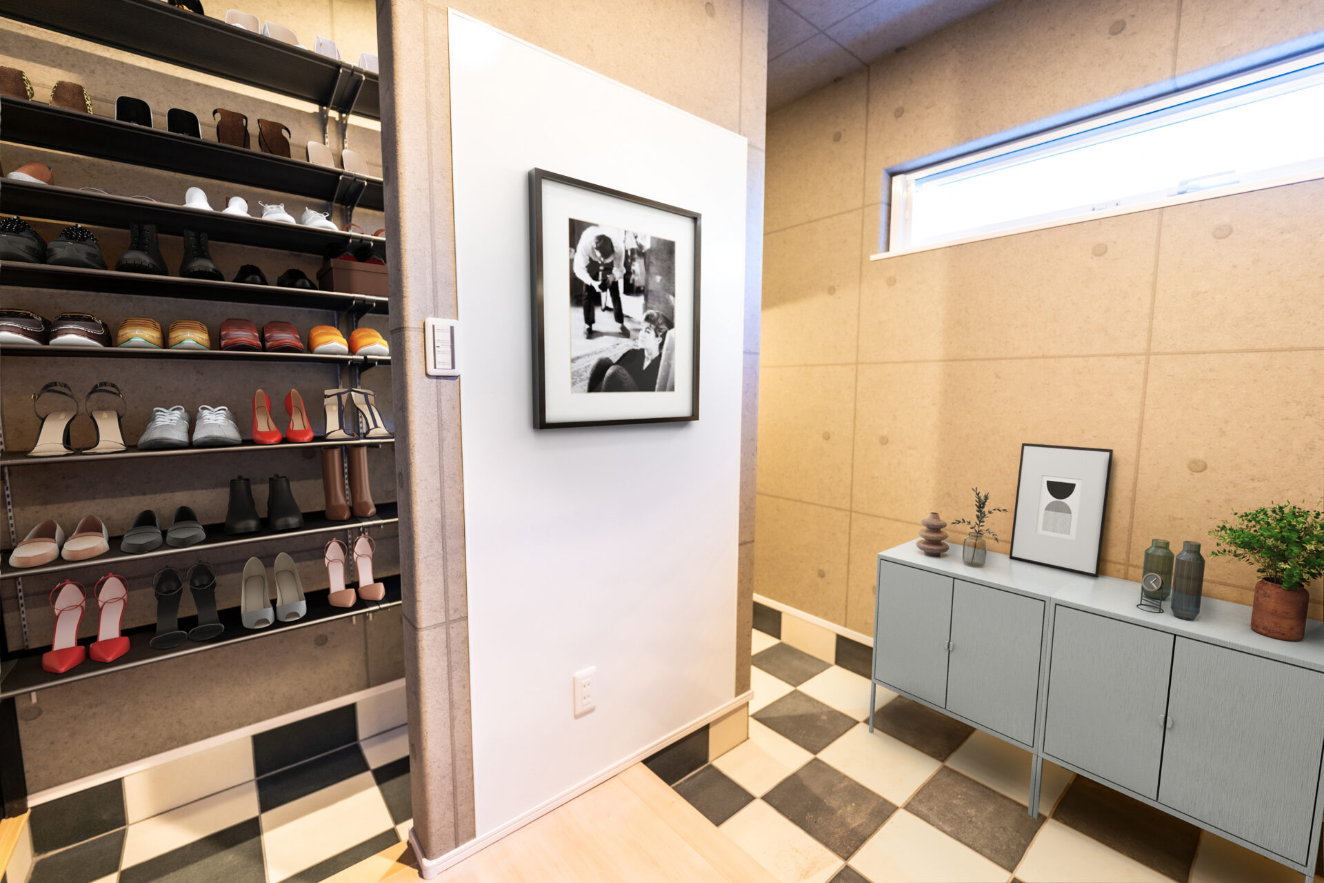 スタイリッシュな玄関スペース